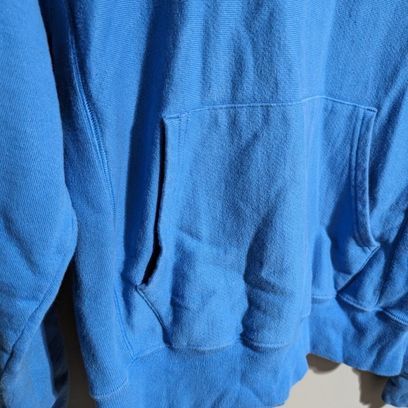 Champion reverse weave blue hoodie mini C men's Small - Picture 2 of 7